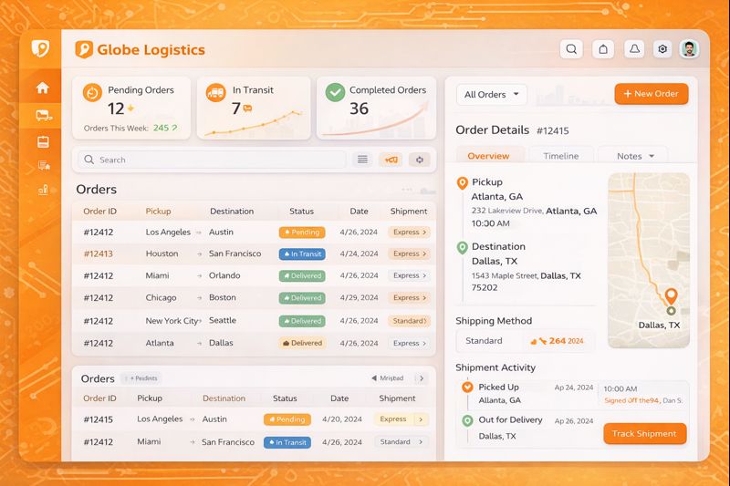 Global Logistics Platform Screenshot